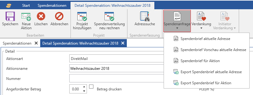 Spendenanfrage - Spendenanfrage