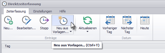 VorlageOhneSpeichern